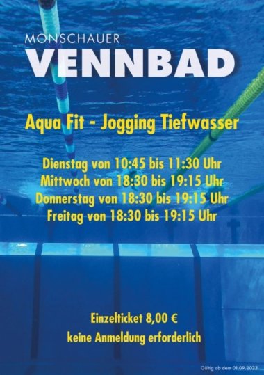 Flyer des Kurses AquaFit